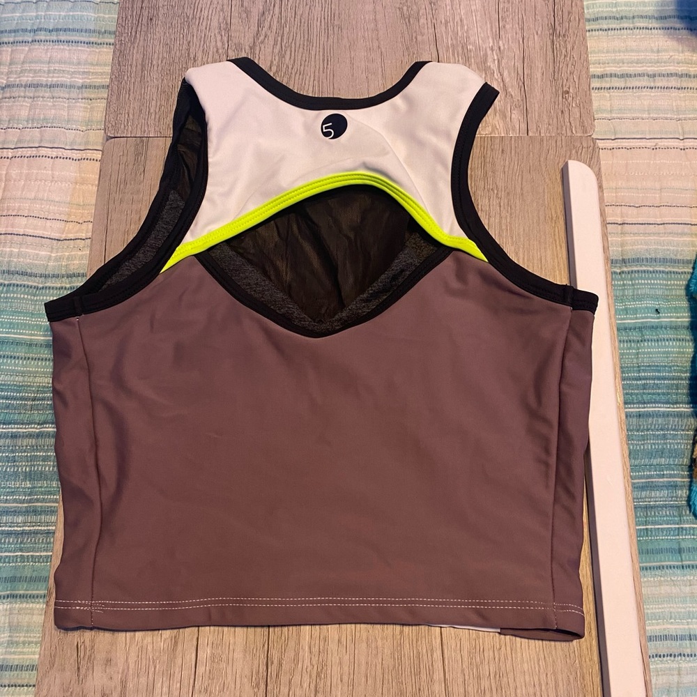 Five Dancewear white and gray top. Worn once